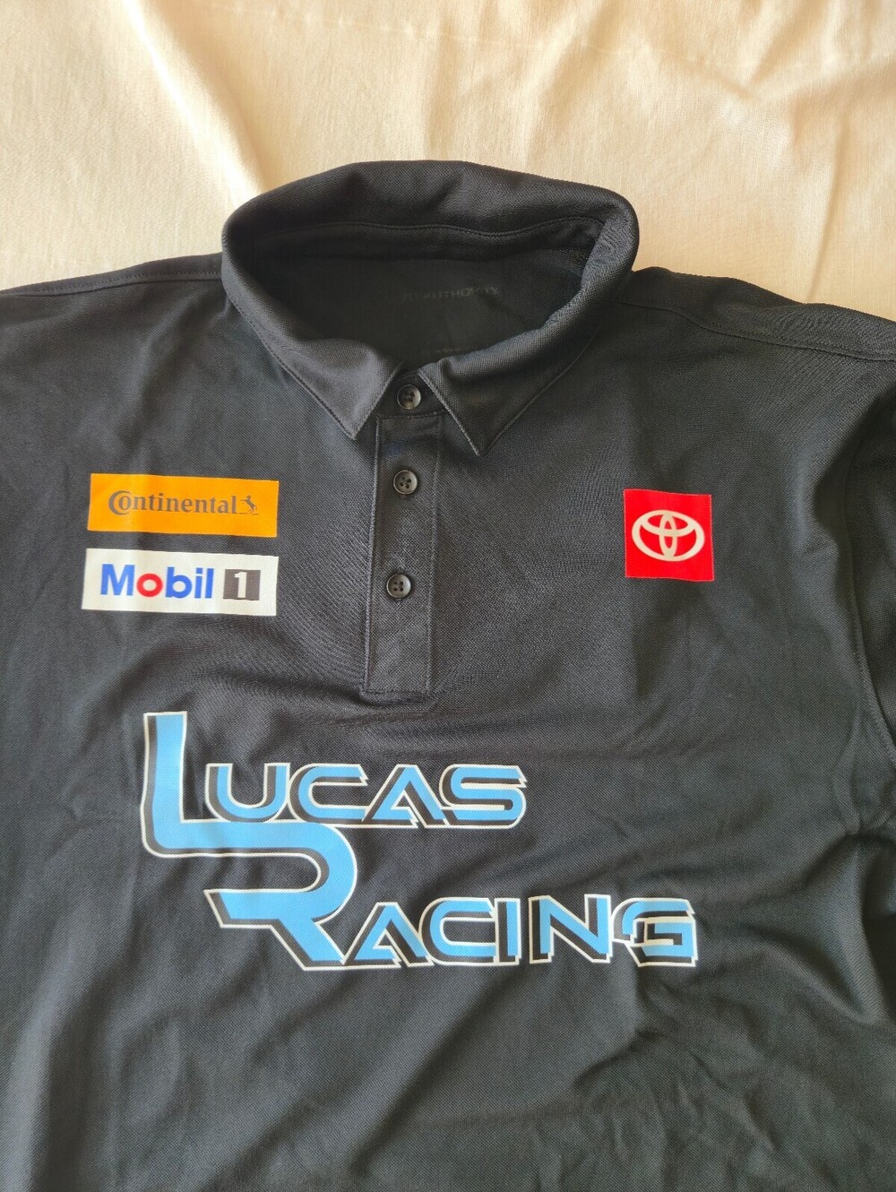 Toyota Racing Lucas Racing Black Polo Shirt Size Large - Picture 4 of 9